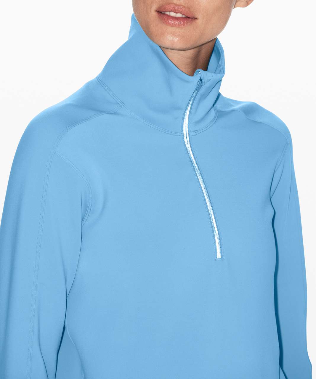 Lululemon Run to Reset 1/2 Zip - Aqua Smoke