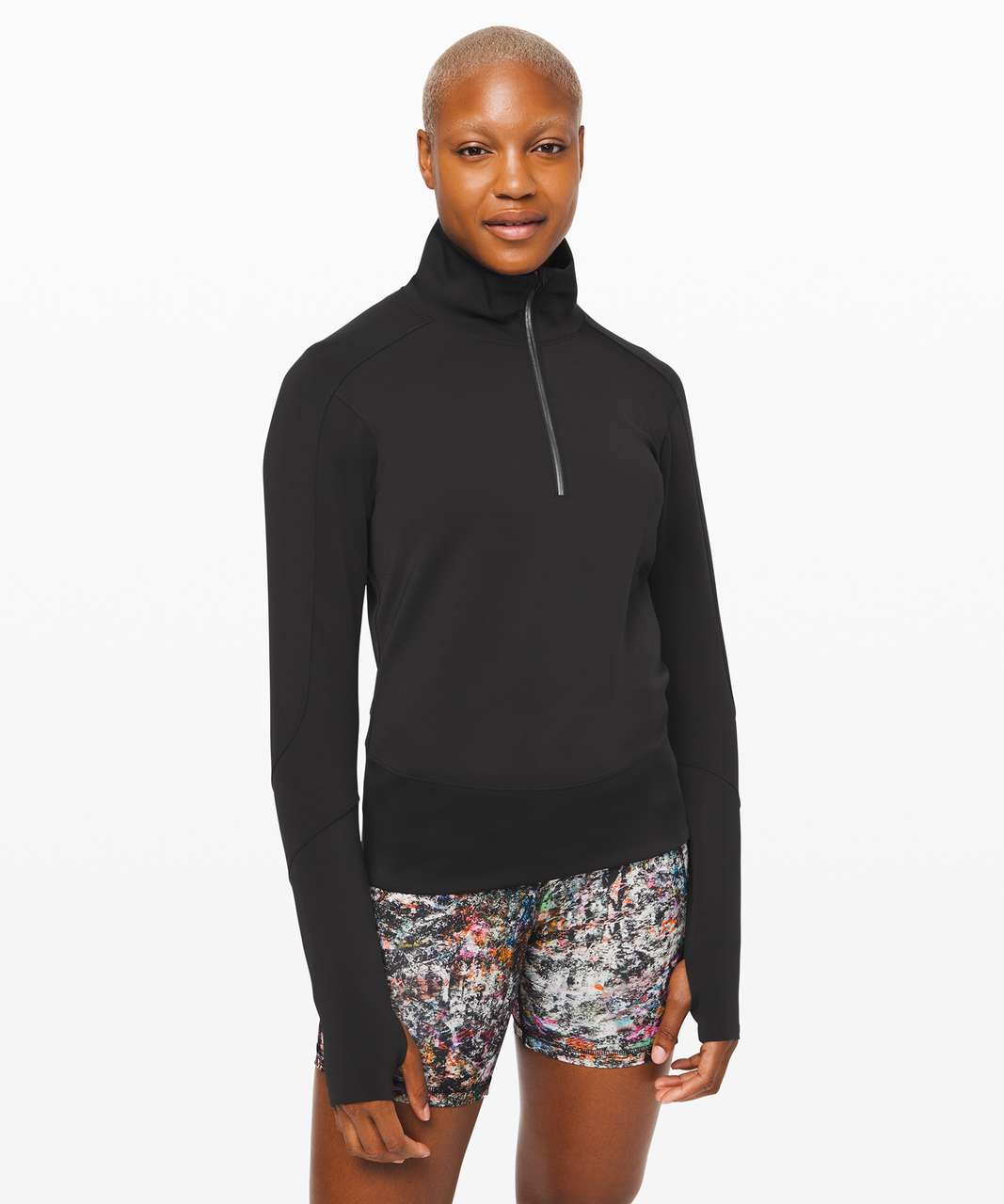 Lululemon Run to Reset 1/2 Zip - Black