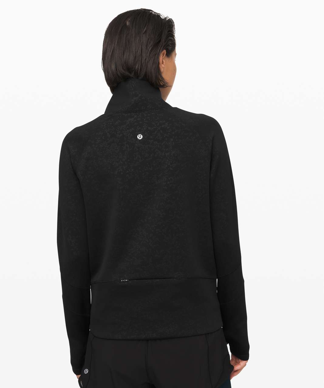 Lululemon Run to Reset 1/2 Zip - Speckle Emboss Black