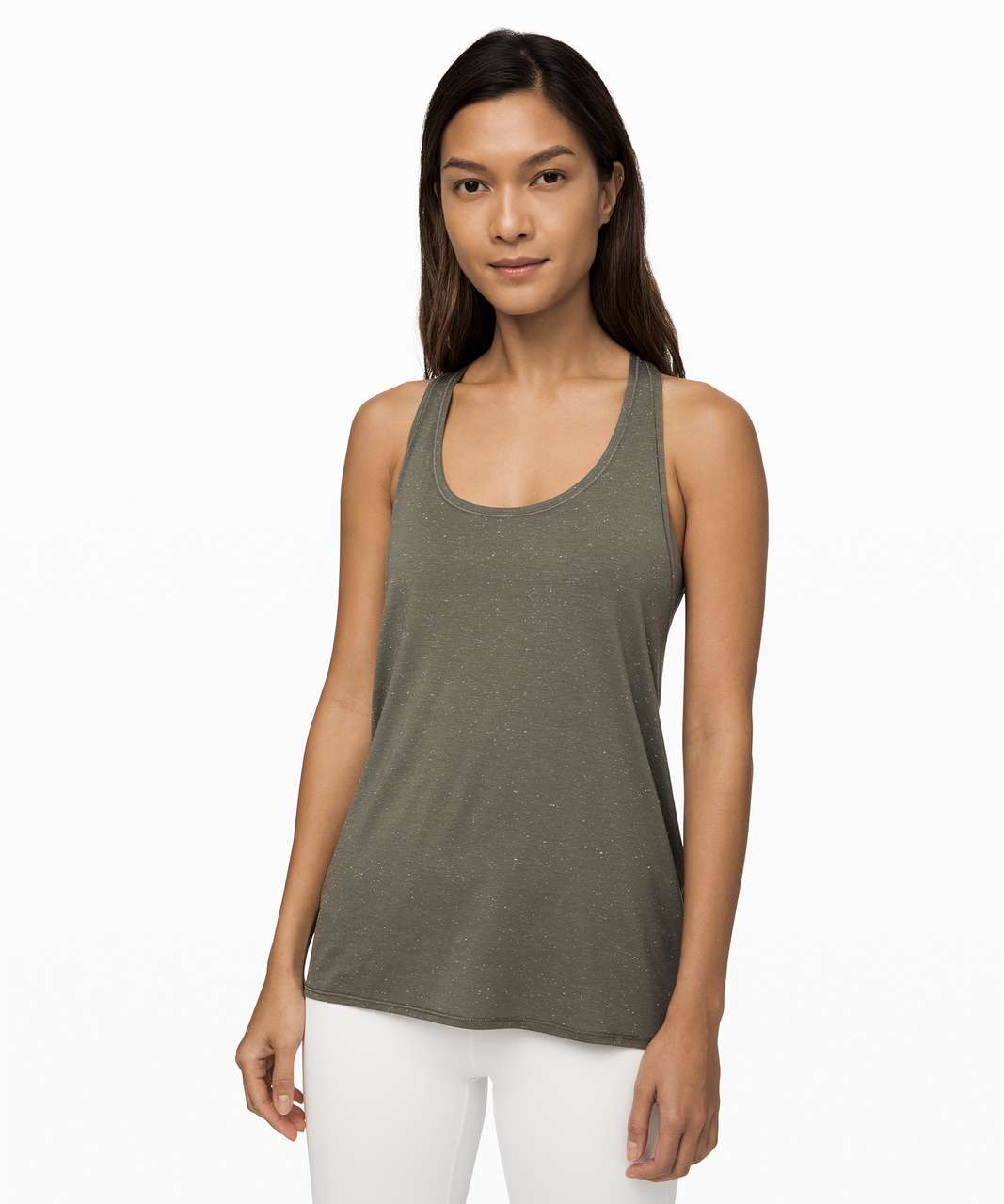 Lululemon Tied in Energy 2-in-1 Tank - Grey Sage / White / Grey Sage