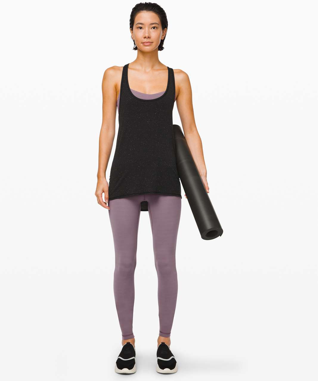 Lululemon Tied in Energy 2-in-1 Tank - Black / Frosted Mulberry