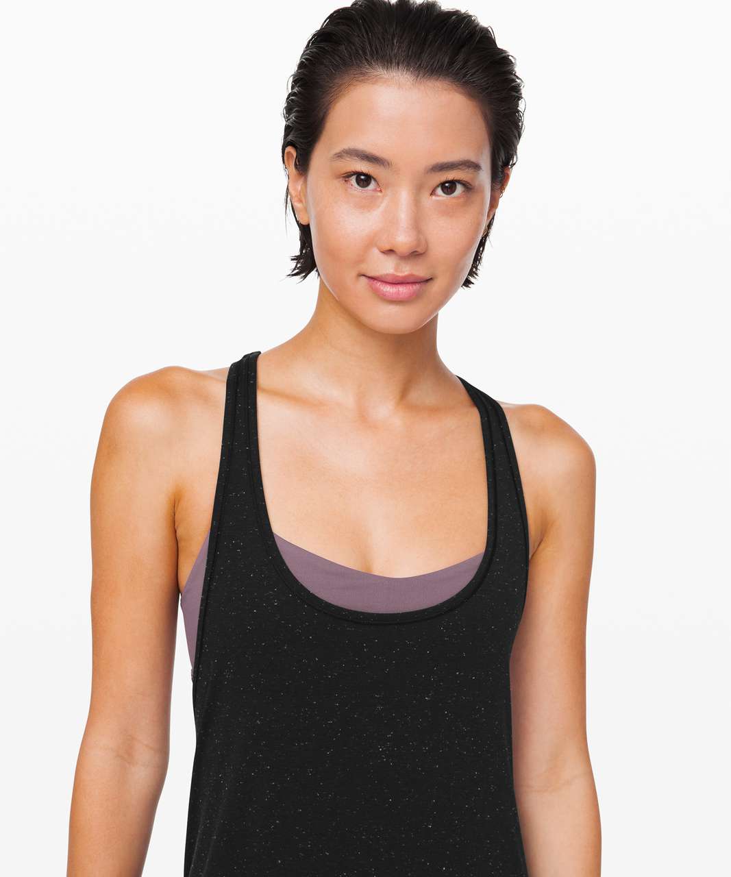 Lululemon Tied in Energy 2-in-1 Tank - Black / Frosted Mulberry