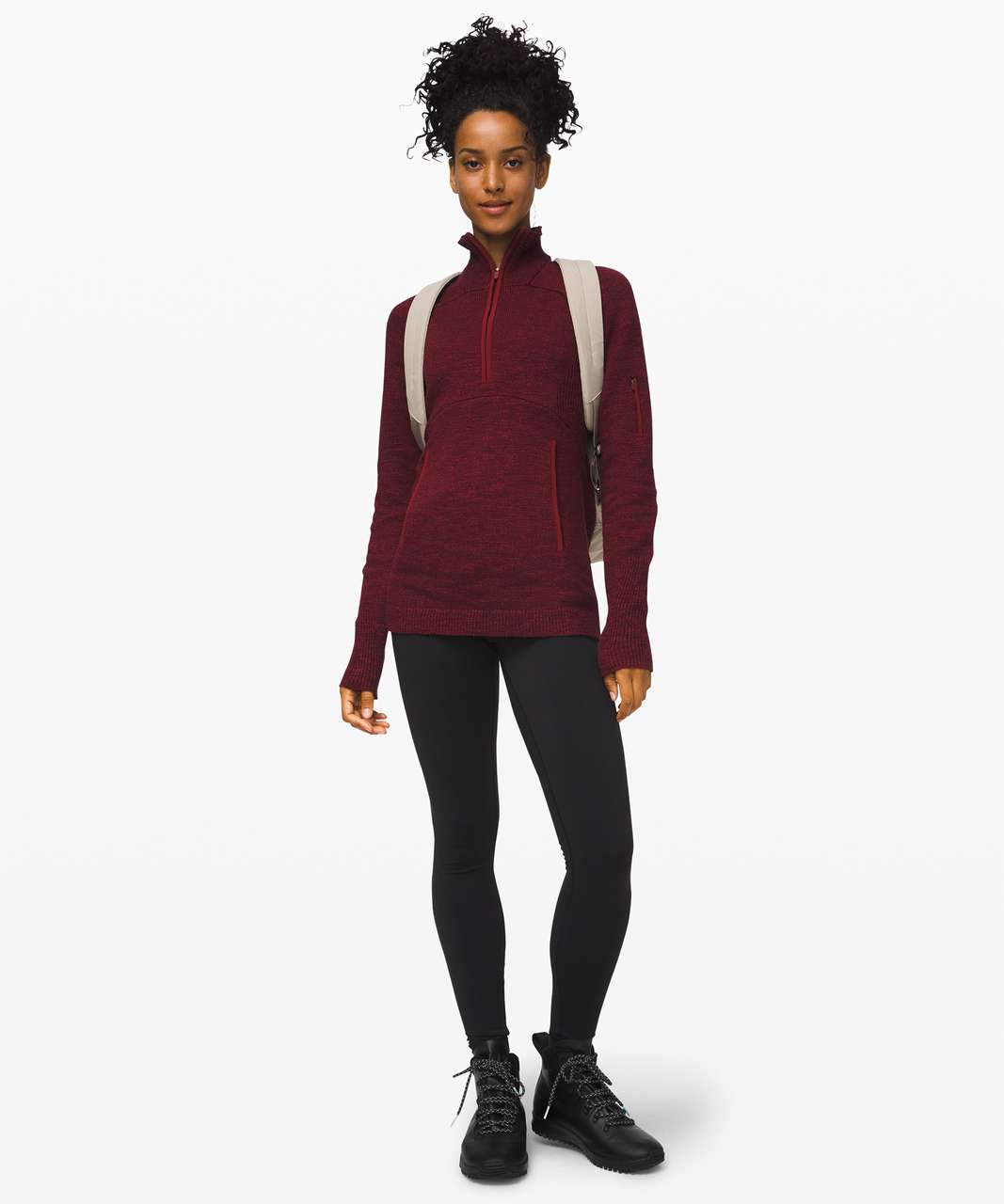 Lululemon Summit Stride Sweater - Heathered Deep Rouge