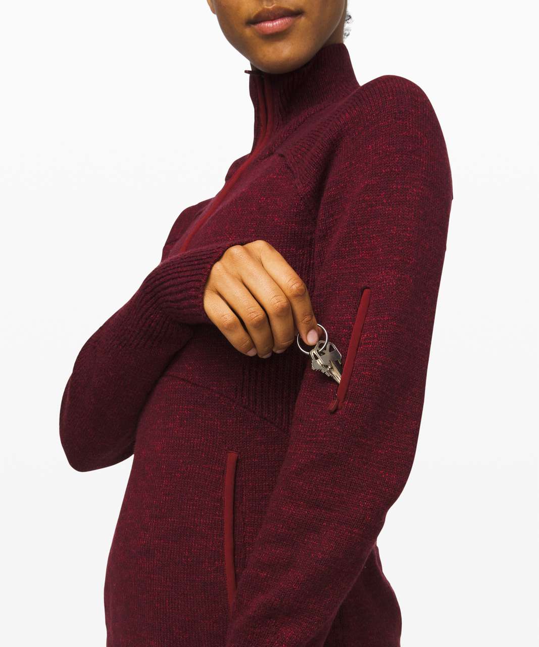 Lululemon Summit Stride Sweater - Heathered Deep Rouge