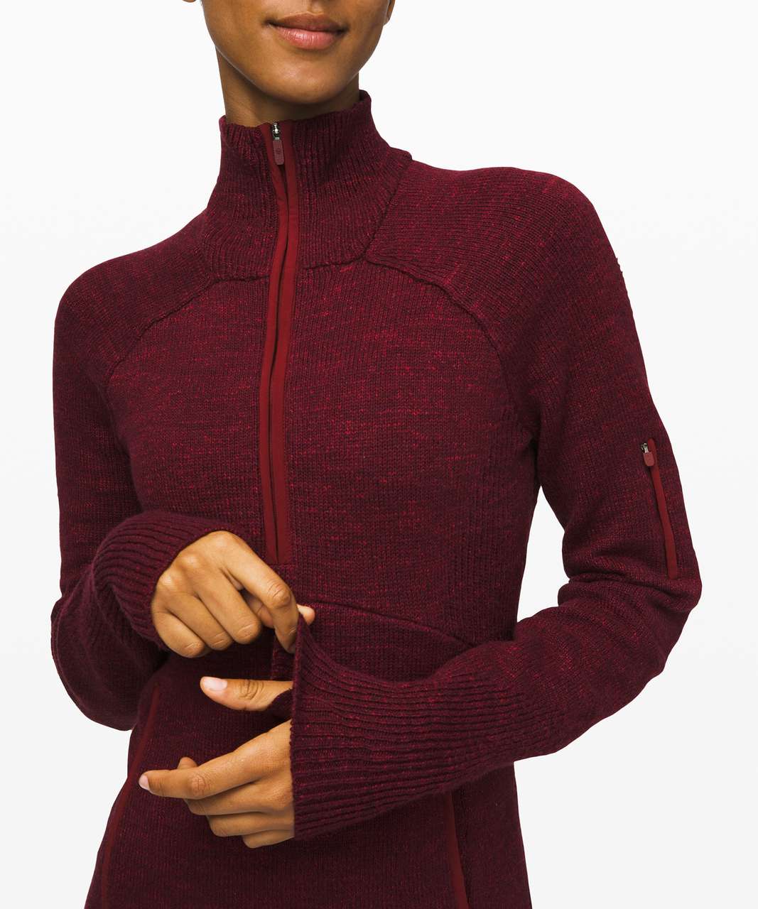 Lululemon Summit Stride Sweater - Heathered Deep Rouge