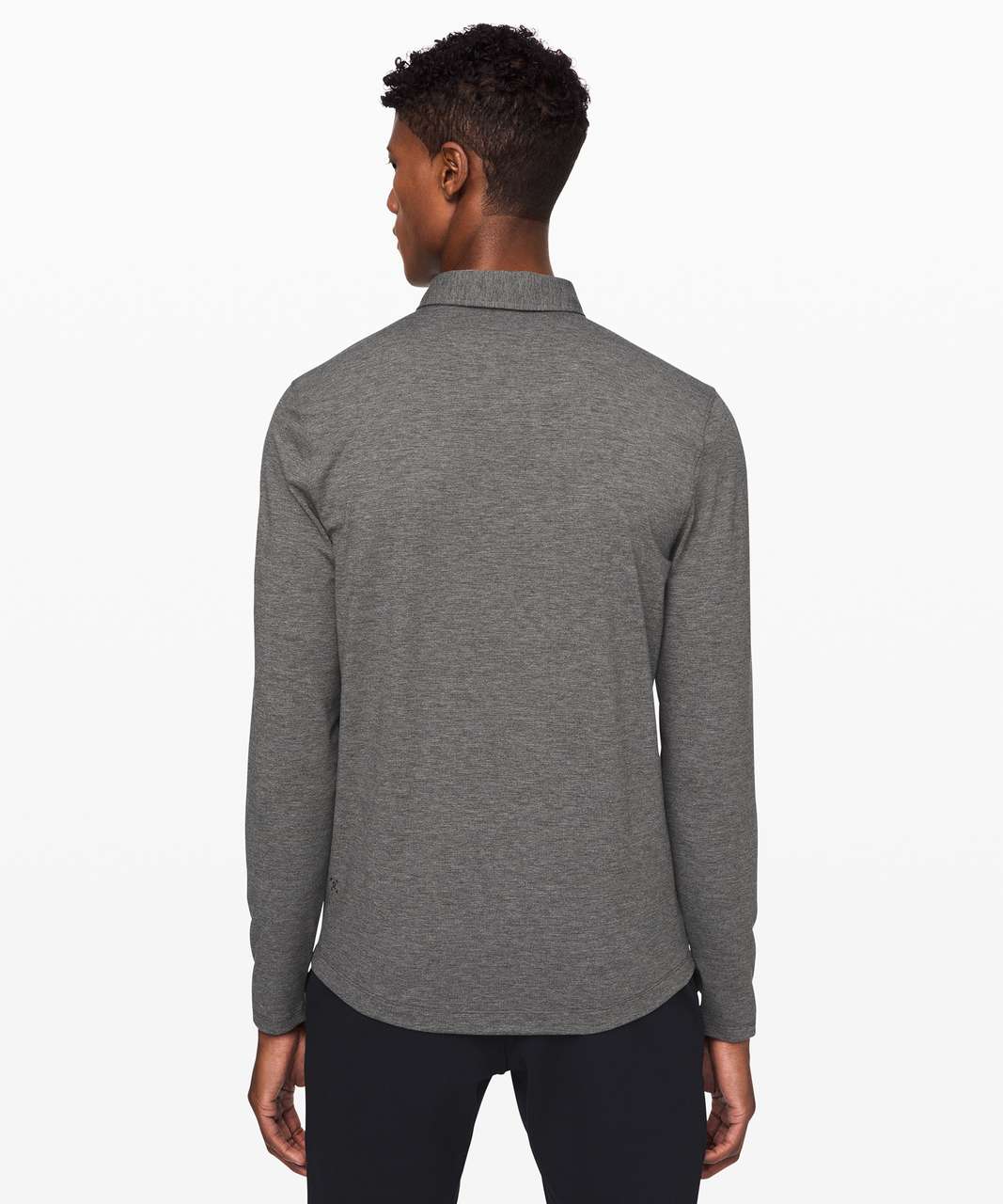 Lululemon Evolution Long Sleeve Polo - Heathered Black