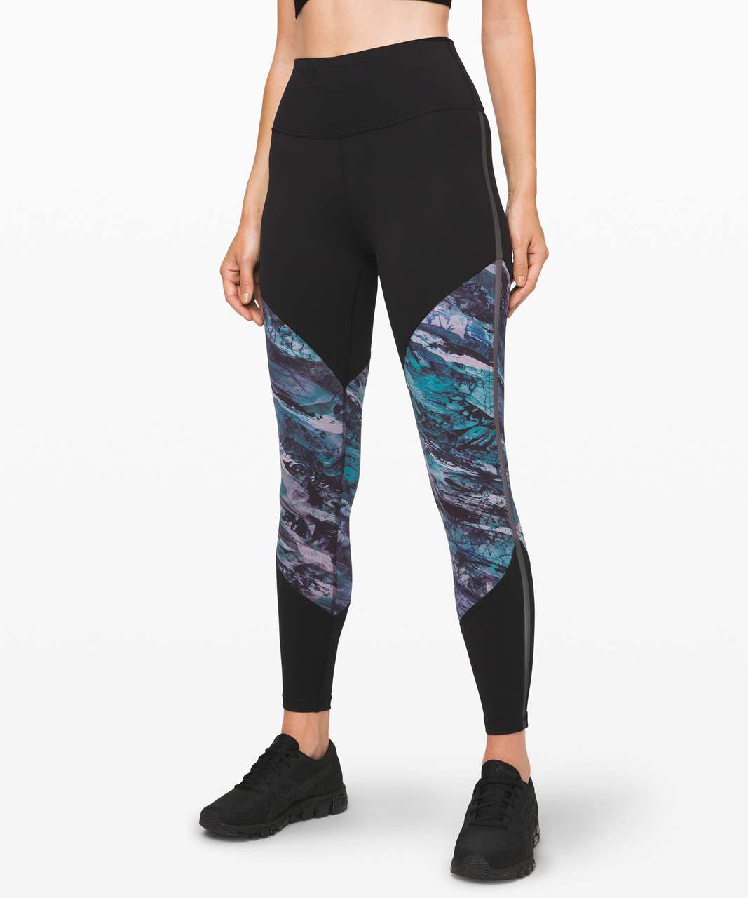 Lululemon Run to Reset Tight 25" - Black / Frozen Island Multi