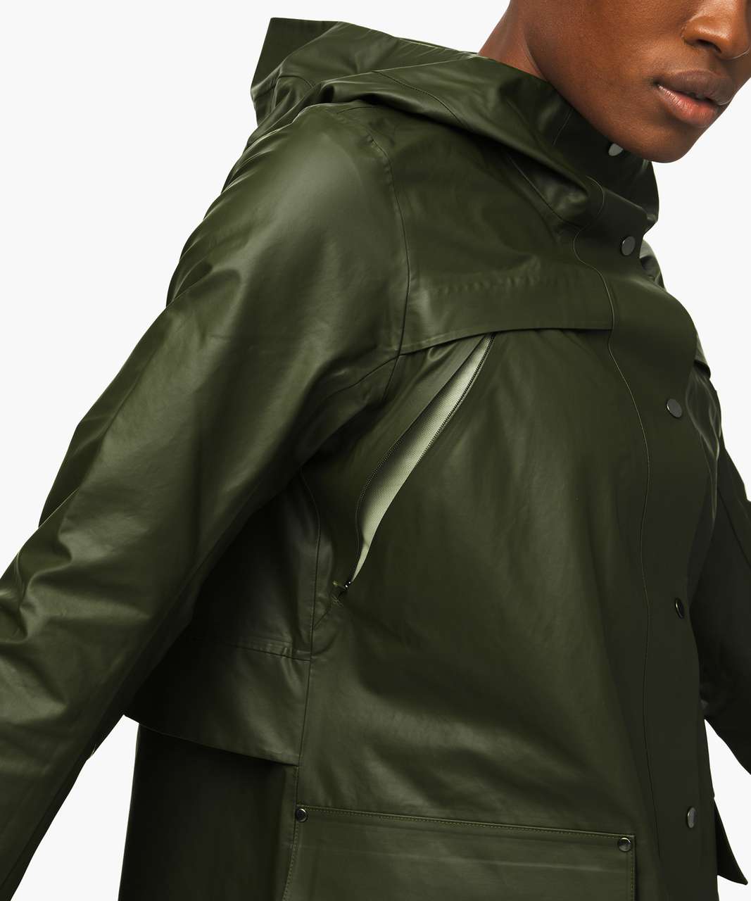 Lululemon Into the Drizzle Jacket - Landscape Green / Willow Green - lulu  fanatics