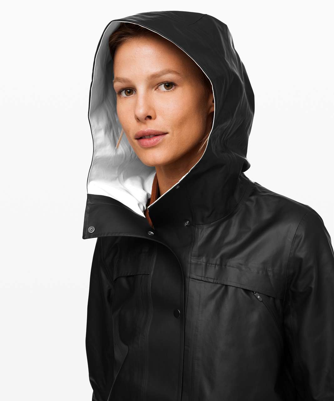 Lululemon Into the Drizzle Jacket - Black / Holistic White (First Release)