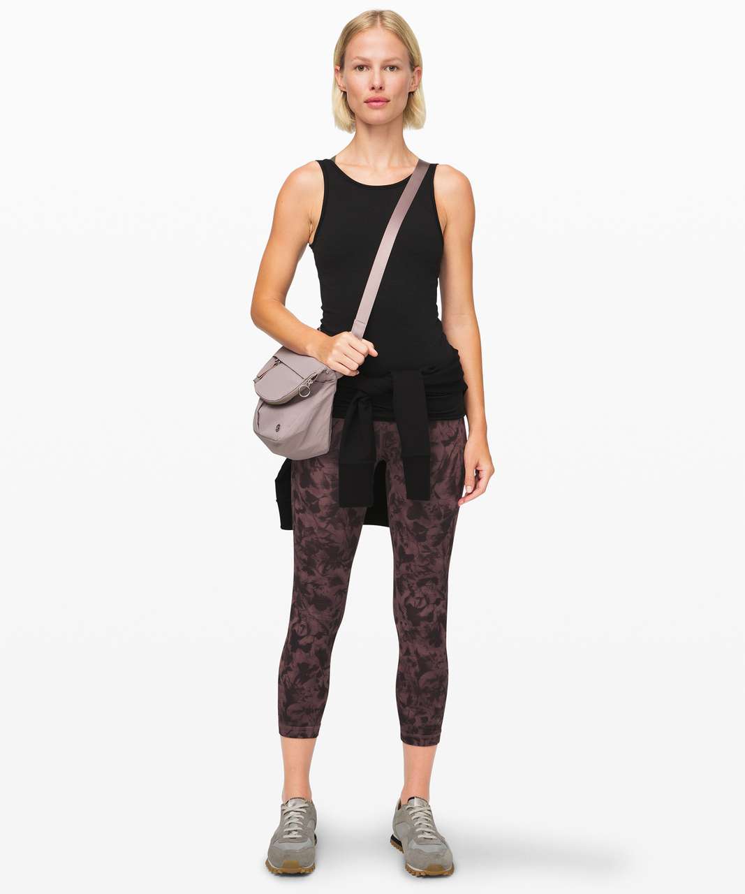 Lululemon Align Crop *21" - Mini Dusk Floral Antique Bark Black