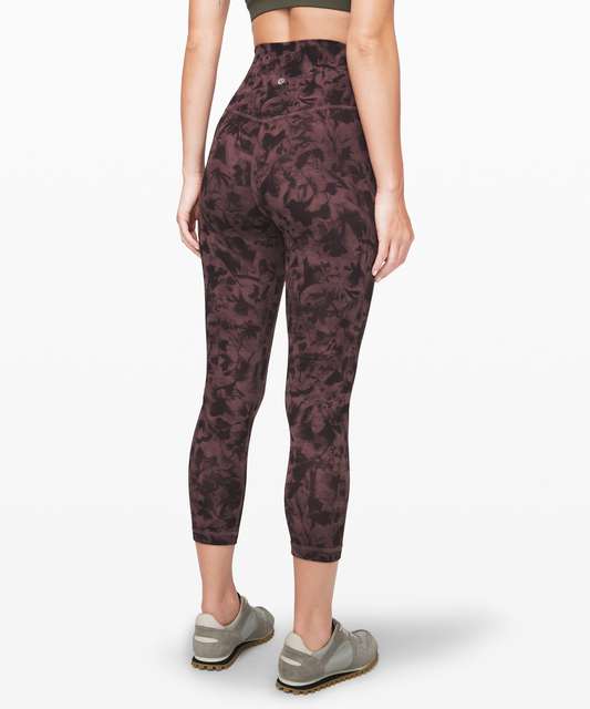 lululemon Align Crop 21 camo leopard blk legging