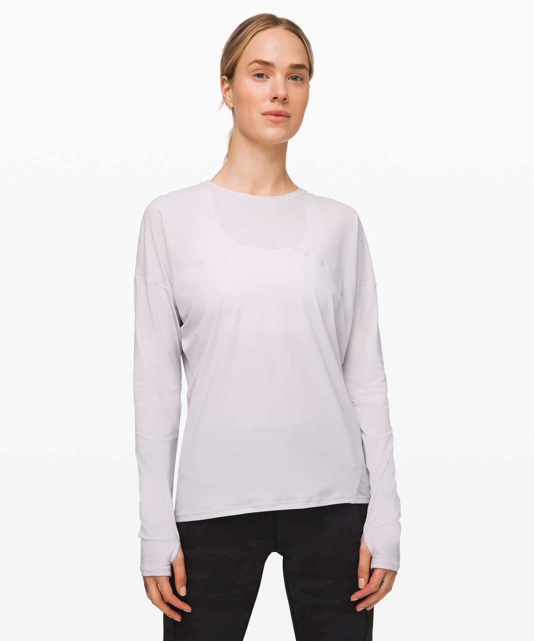 Lululemon Cross the Day Long Sleeve - White - lulu fanatics