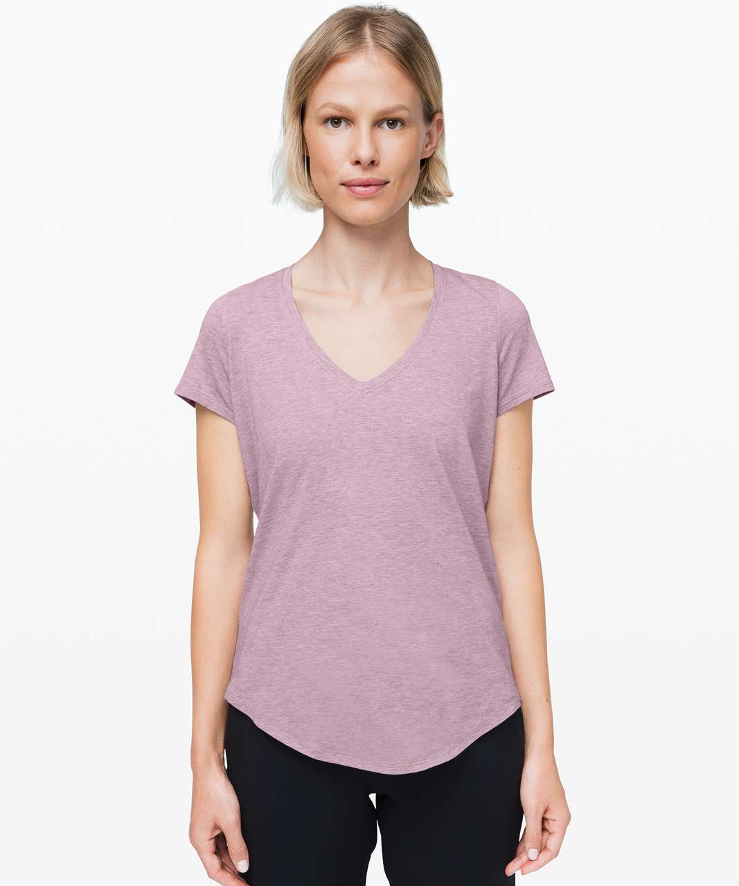 Lululemon Love Tee V - Heathered Frosted Mulberry