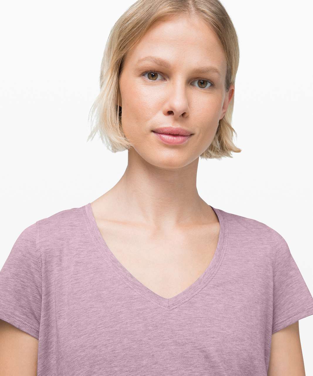 Lululemon Love Tee V - Heathered Frosted Mulberry