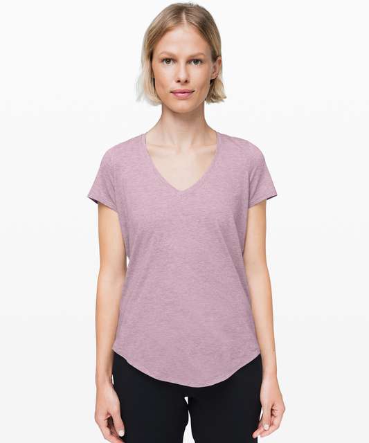 New Lululemon Love Tee Short Sleeve Shirt T-Shirt Slub Size 0 Spiced Chai/ White