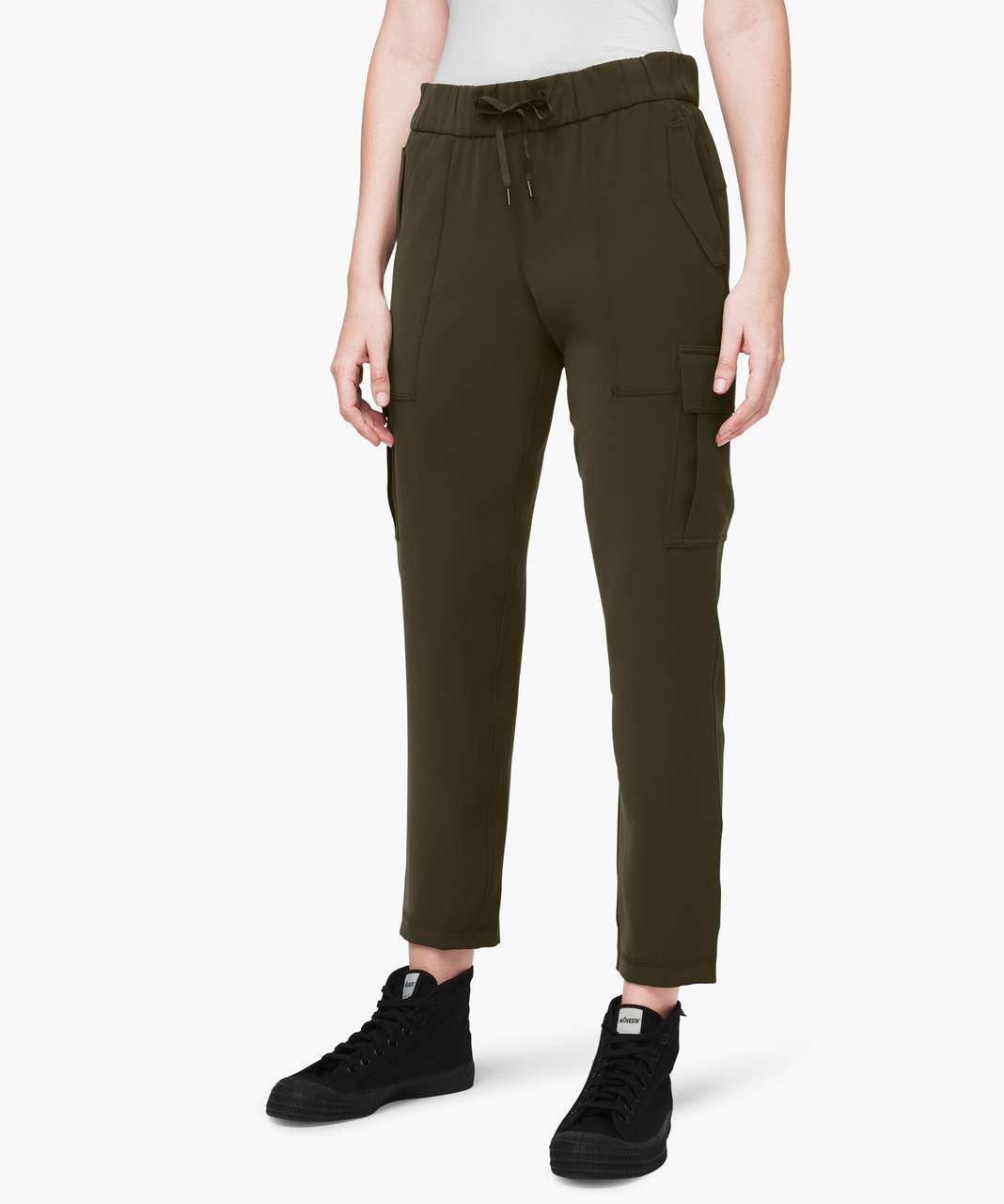 Lululemon Fixed Waist Cargo Pant - Dark Olive - lulu fanatics