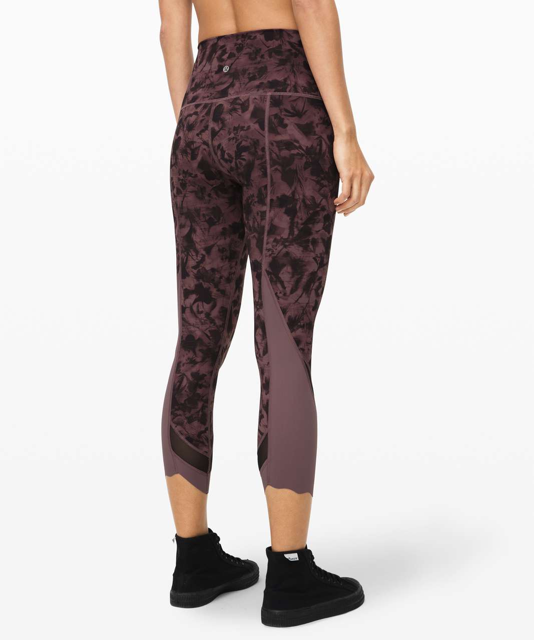 Lululemon Wunder Under Crop II *Roll Down Scallop Full-On Luxtreme