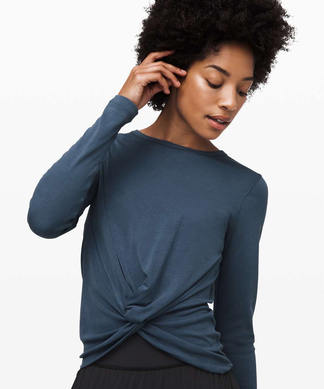 Lululemon Crescent Long Sleeve *Cupro Rib - Code Blue