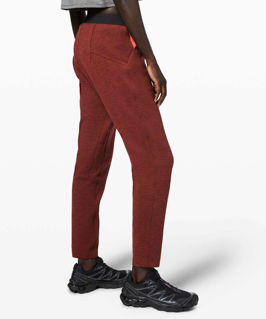 LULULEMON Esker Jogger LAB Women's Pants Size 12 Brick Red/Black NEW w/Tags  $178
