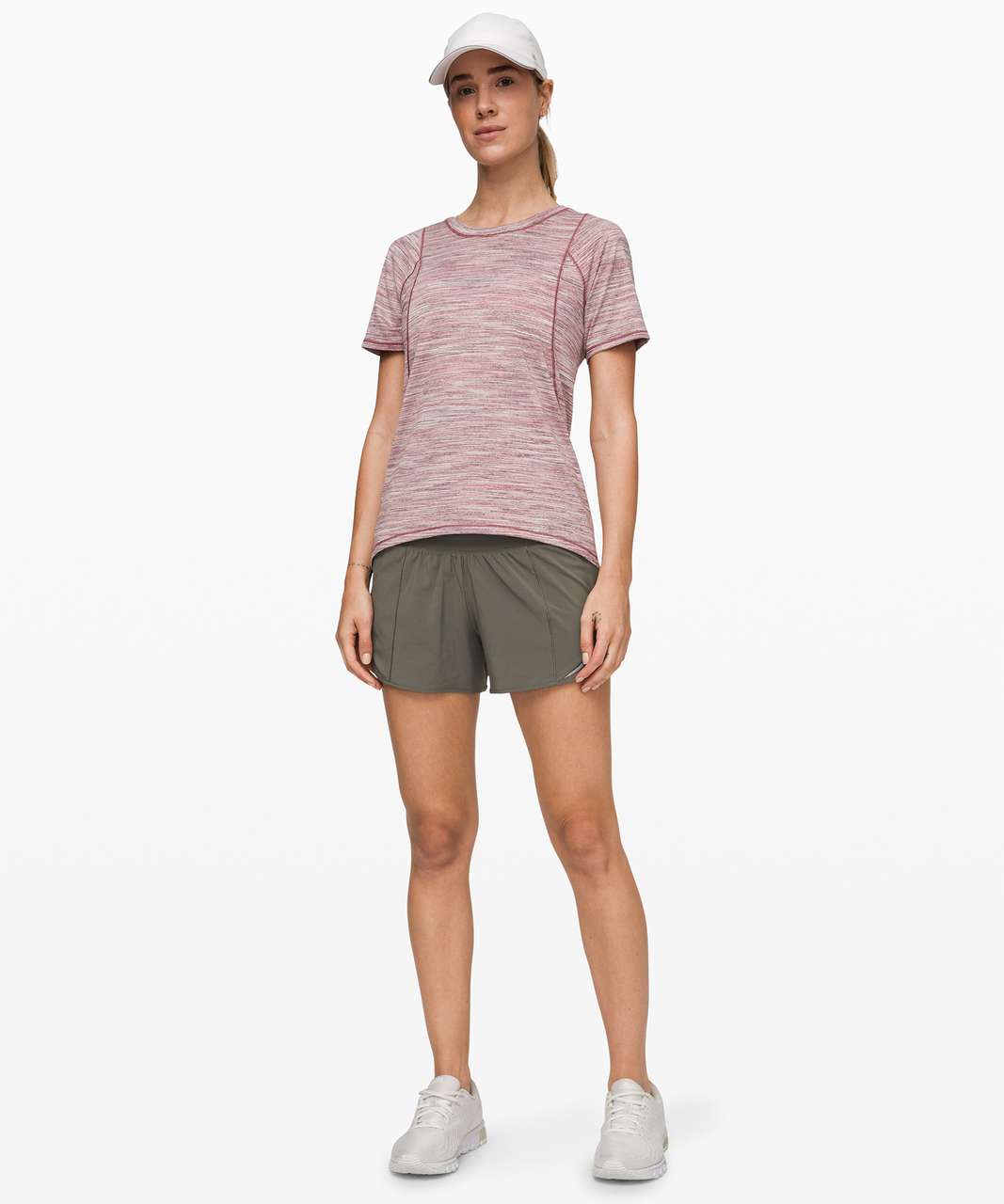 Lululemon Make Miles Count Short Sleeve *Silver - Space Dye Camo Plumful Smoky Blush