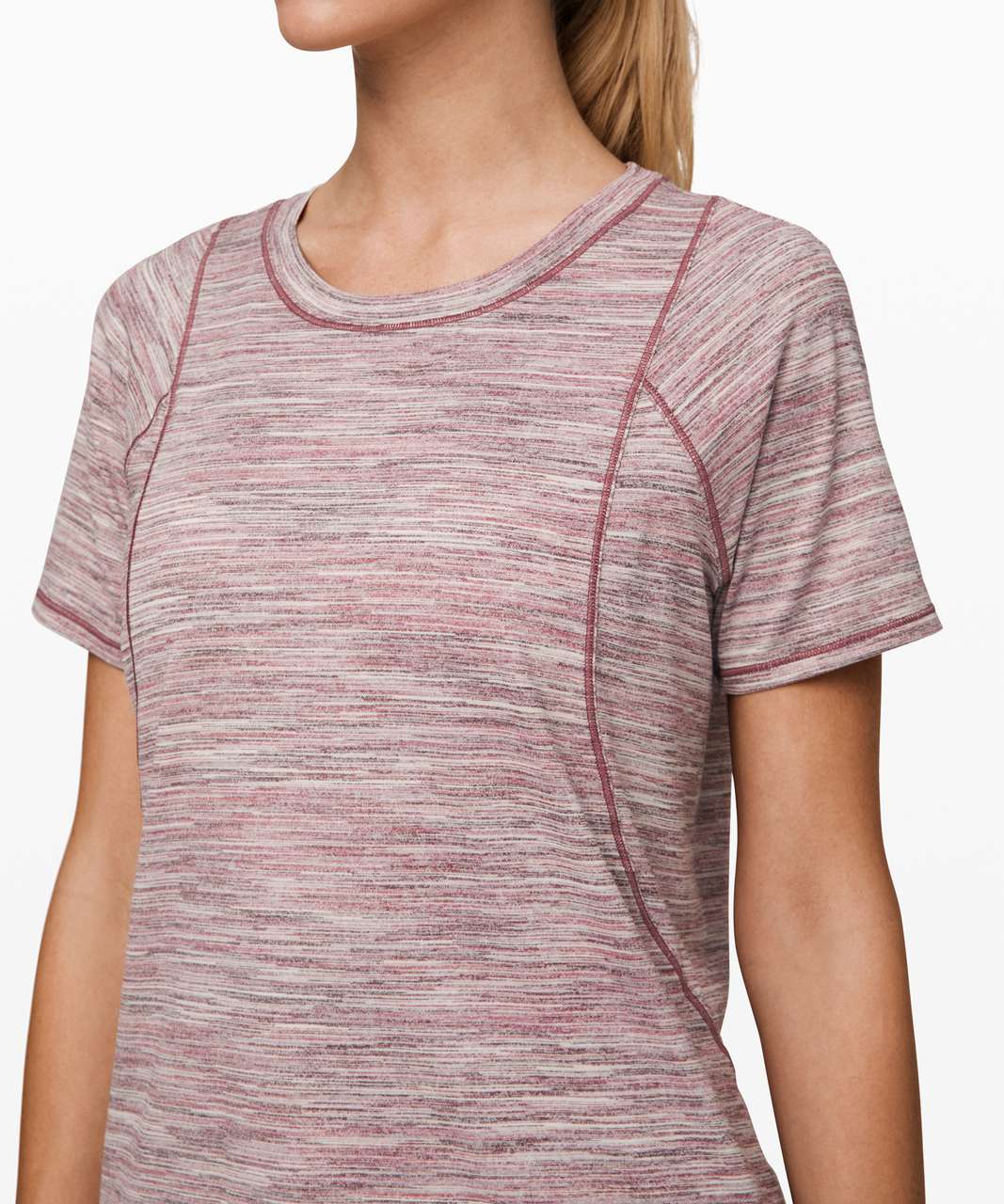 Lululemon Make Miles Count Short Sleeve *Silver - Space Dye Camo Plumful Smoky Blush