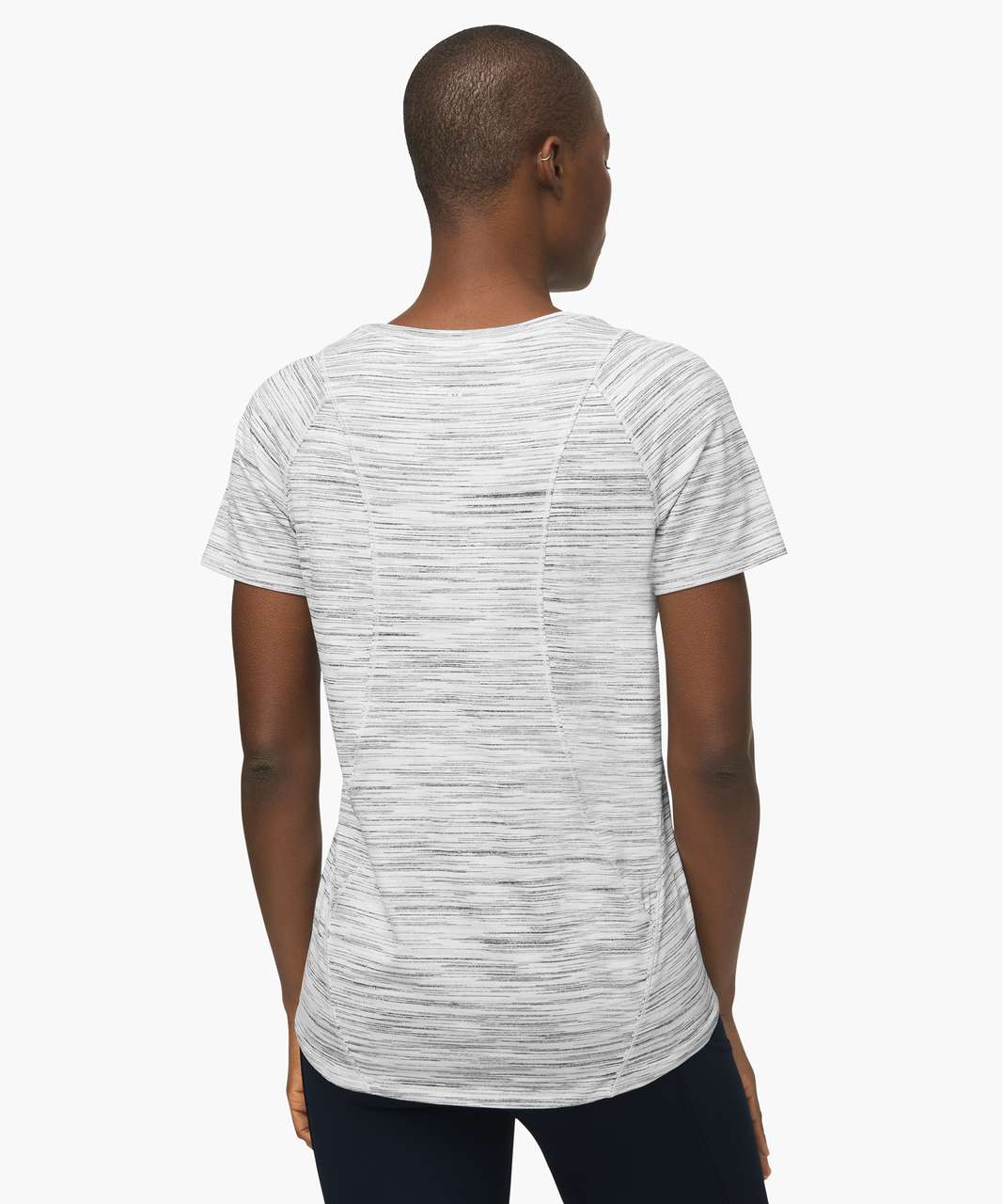 Lululemon Make Miles Count Short Sleeve *Silver - Space Dye Camo White Silver Spoon