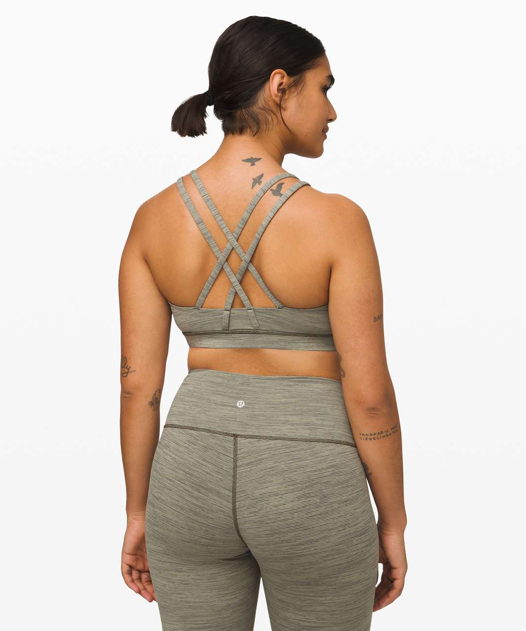 Lululemon Energy Bra - Tribal Pace Energy Bra White Black - lulu fanatics