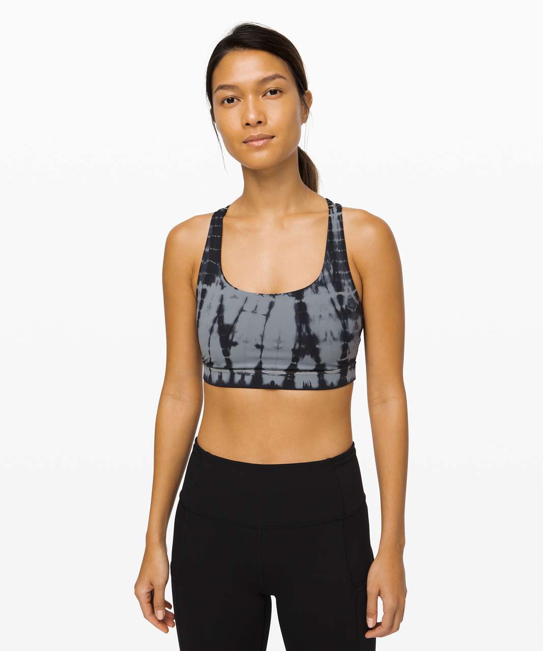 Lululemon Energy Bra - Vert Shibori Magnet Grey Black Night