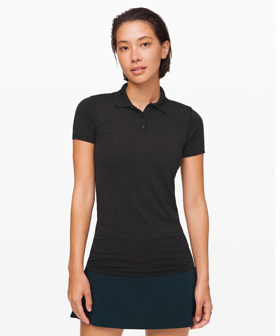 Lululemon Swiftly Speed Polo - Black / Black