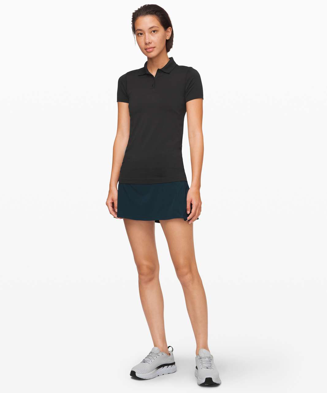 Lululemon Swiftly Speed Polo - Black / Black - lulu fanatics