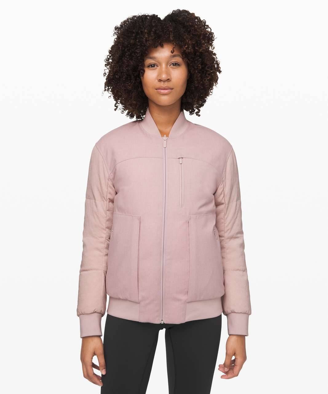 Lululemon Roam Far Wool Bomber - Porcelain Pink