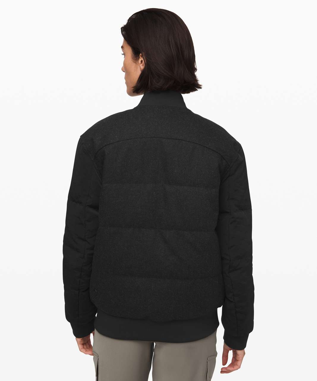 Lululemon Roam Far Wool Bomber - Black / Heathered Black - lulu