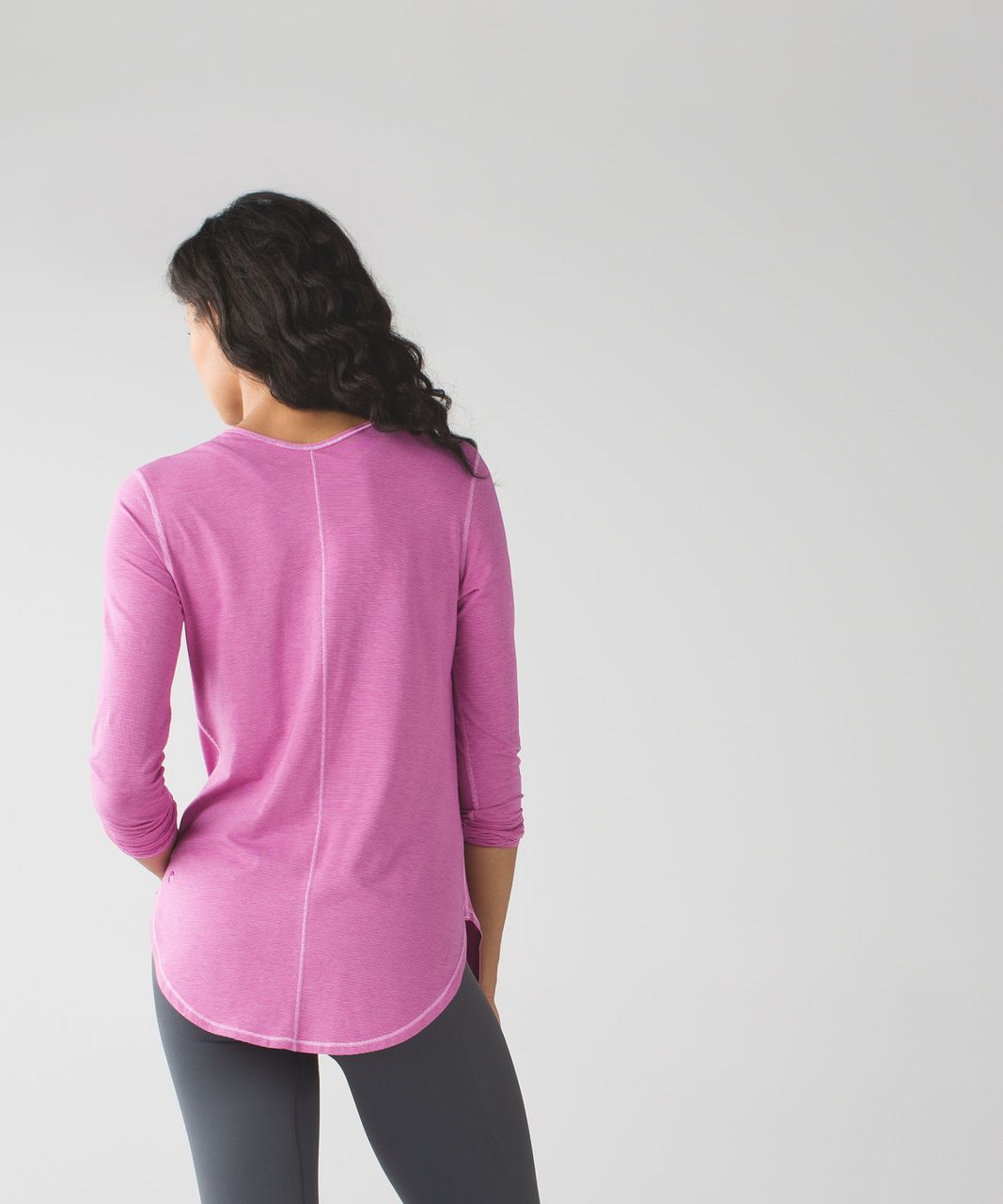 Lululemon Yogini 5 Year Long Sleeve Tee - Wee Stripe Raspberry Vintage Pink