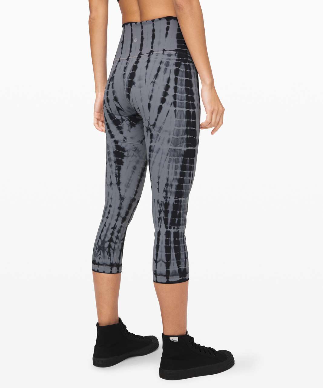 Lululemon Wunder Under Crop (High-Rise) *Full-On Luxtreme 21" - Vert Shibori Magnet Grey Black Night