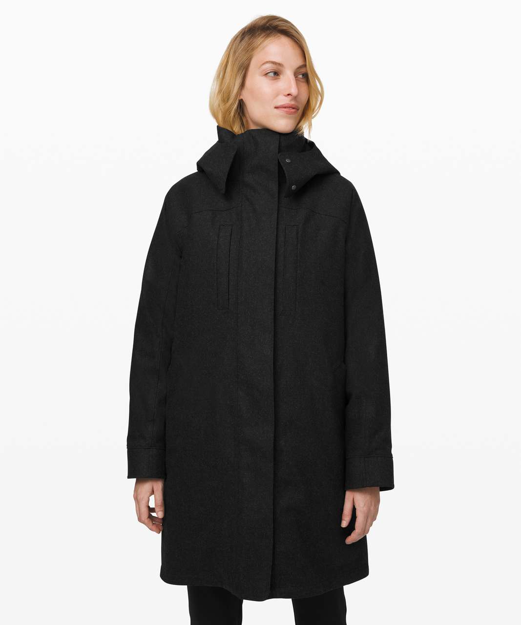 Lululemon Roam Far Wool 3-in-1 Jacket - Heathered Black / Black