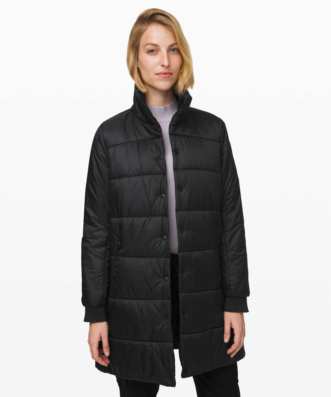 Lululemon Wool Long Coat - Black (First Release) - lulu fanatics