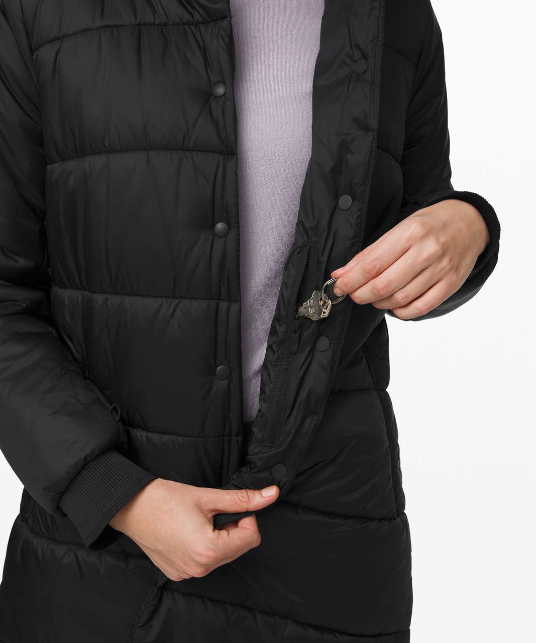 Lululemon Roam Far Wool 3-in-1 Jacket - Heathered Black / Black - lulu