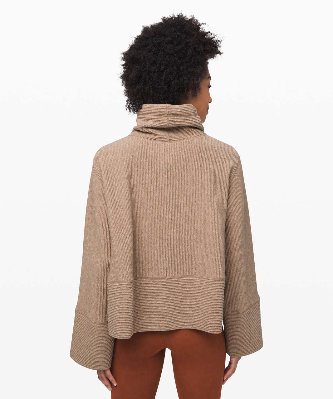 Lululemon Knit Blend Textured Pulllover - Heathered Desert Sun - lulu  fanatics