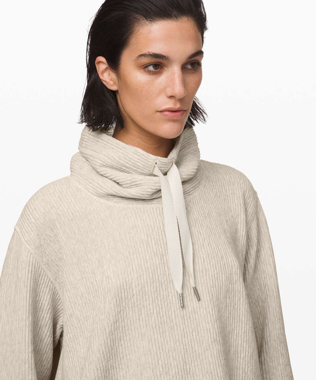 Lululemon Retreat Yourself Pullover - Heathered Light Ivory