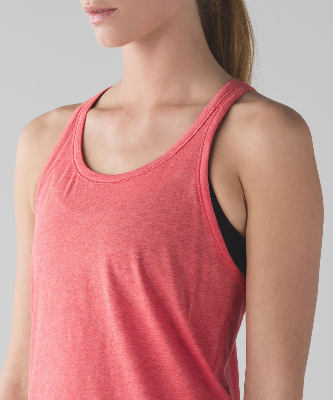 Lululemon Yogi Everyday Tank - Heathered Cape Red