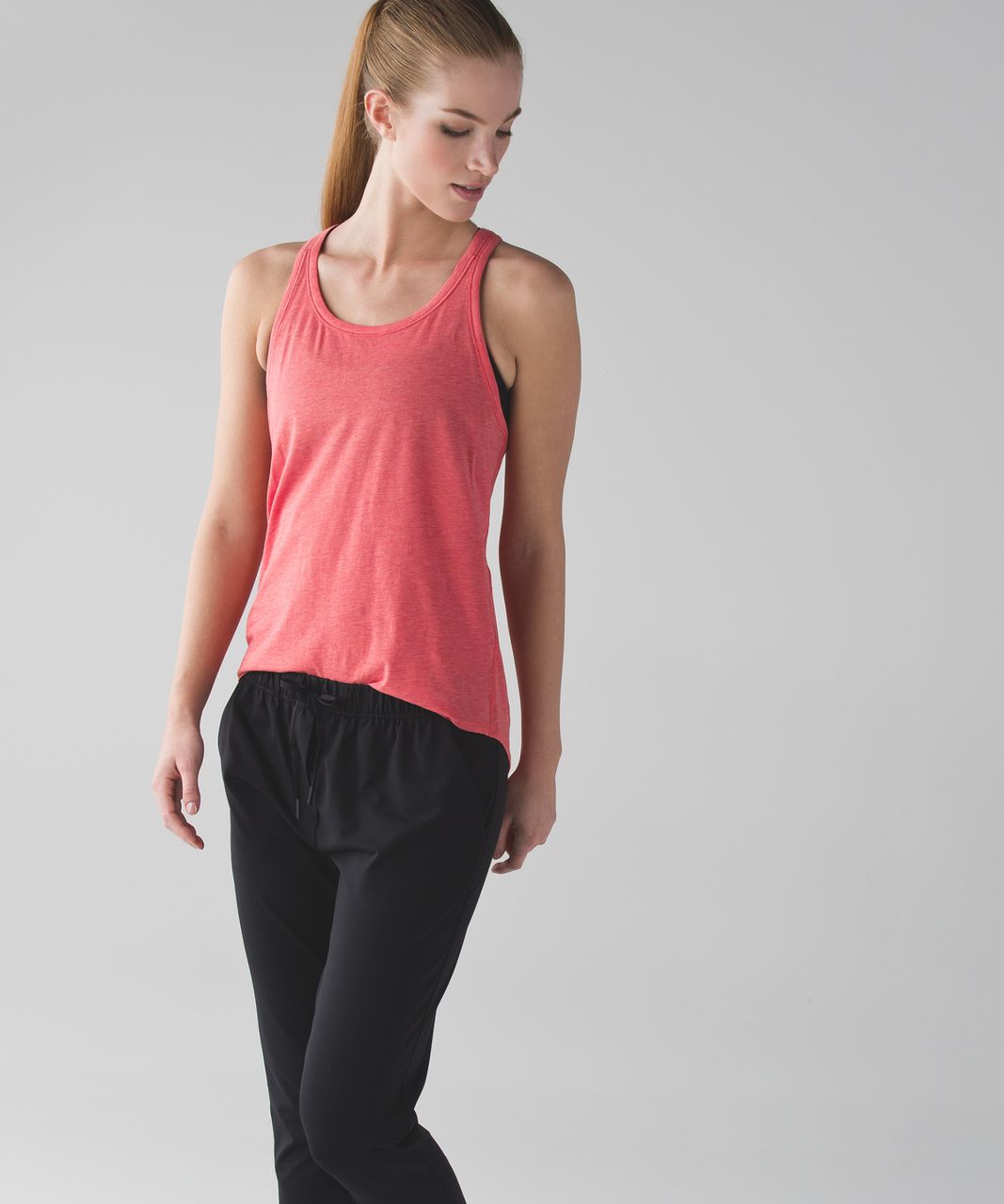 Lululemon Yogi Everyday Tank - Heathered Cape Red