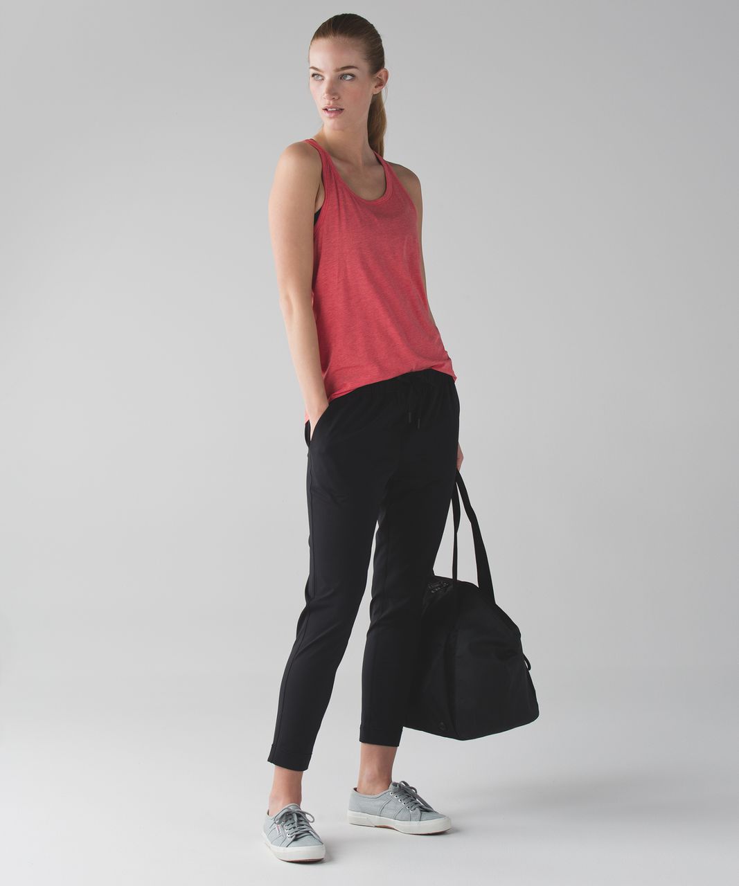 Lululemon Yogi Everyday Tank - Heathered Cape Red