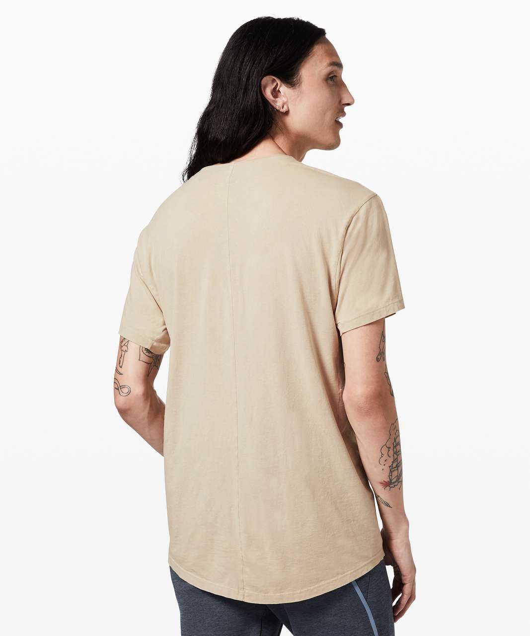 Lululemon Ashta Short Sleeve Tee *lululemon lab - Mojave Tan Crackle Wash