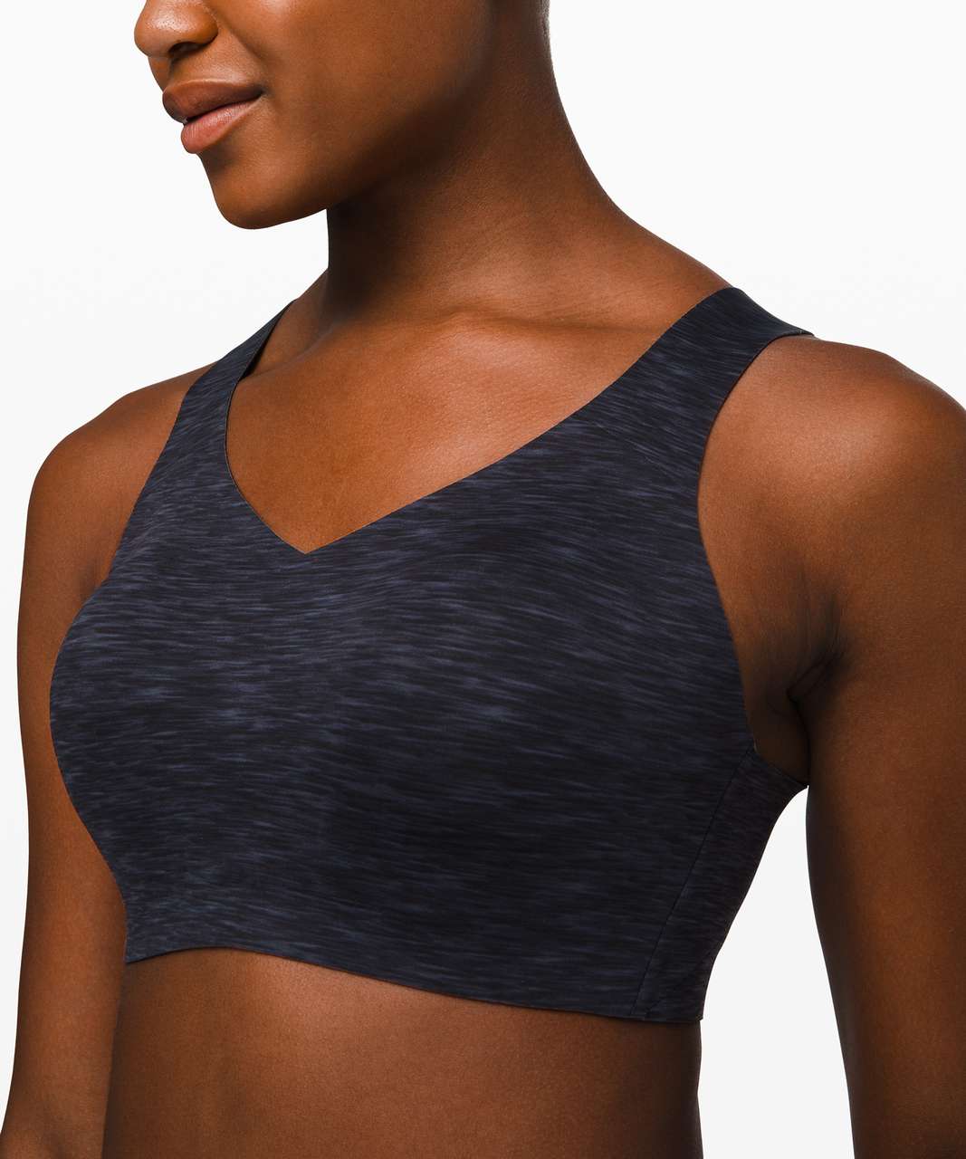 Lululemon Enlite Bra Weave - Static Rain Dark Cast Black / Black