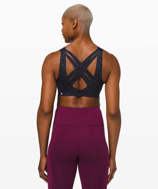 Buy From Lululemon Sports Bras South Africa Online Store - Crescendo  Speckle Rhino Grey Black Womens Enlite Bra Weave