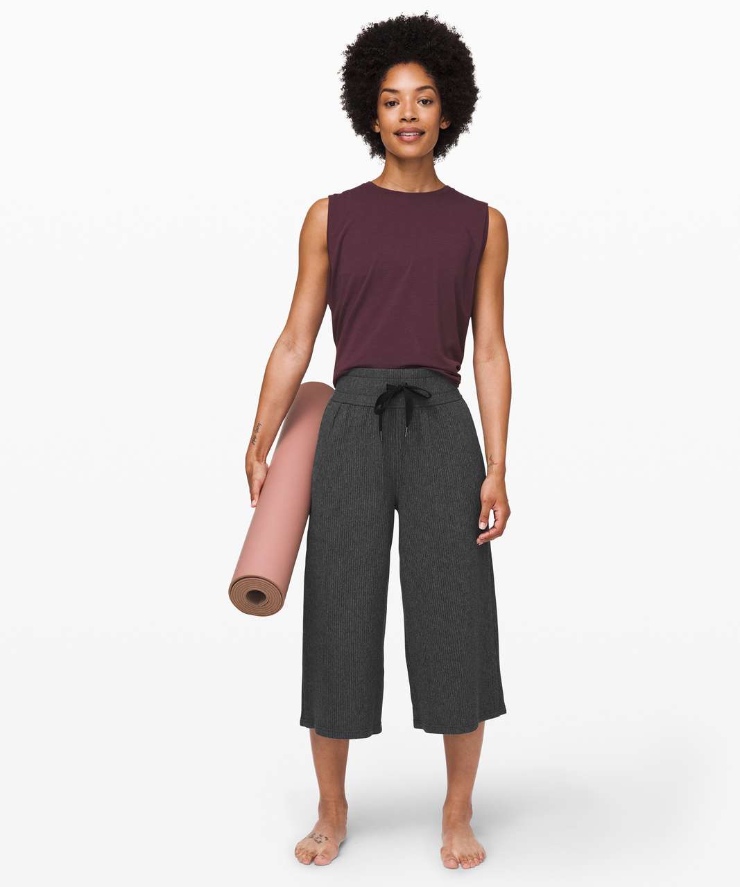 Lululemon Retreat Yourself Crop - Heathered Core Dark Grey