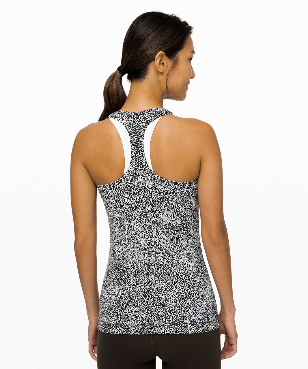 Lululemon Lululemon Cool Racerback Women's 2 Black White Speckled Athletic  Tank Stretch