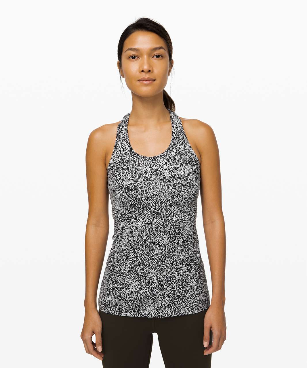 Lululemon Cool Racerback II *Nulu - Polar Shift Alpine White Black / Black