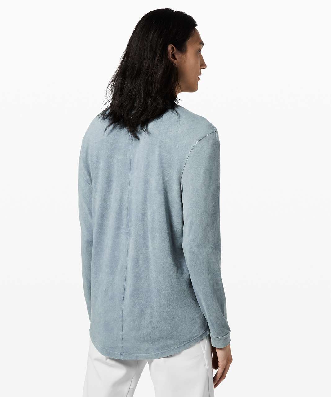 Lululemon Ashta Long Sleeve Tee *lululemon lab - Blue Denim Crackle Wash