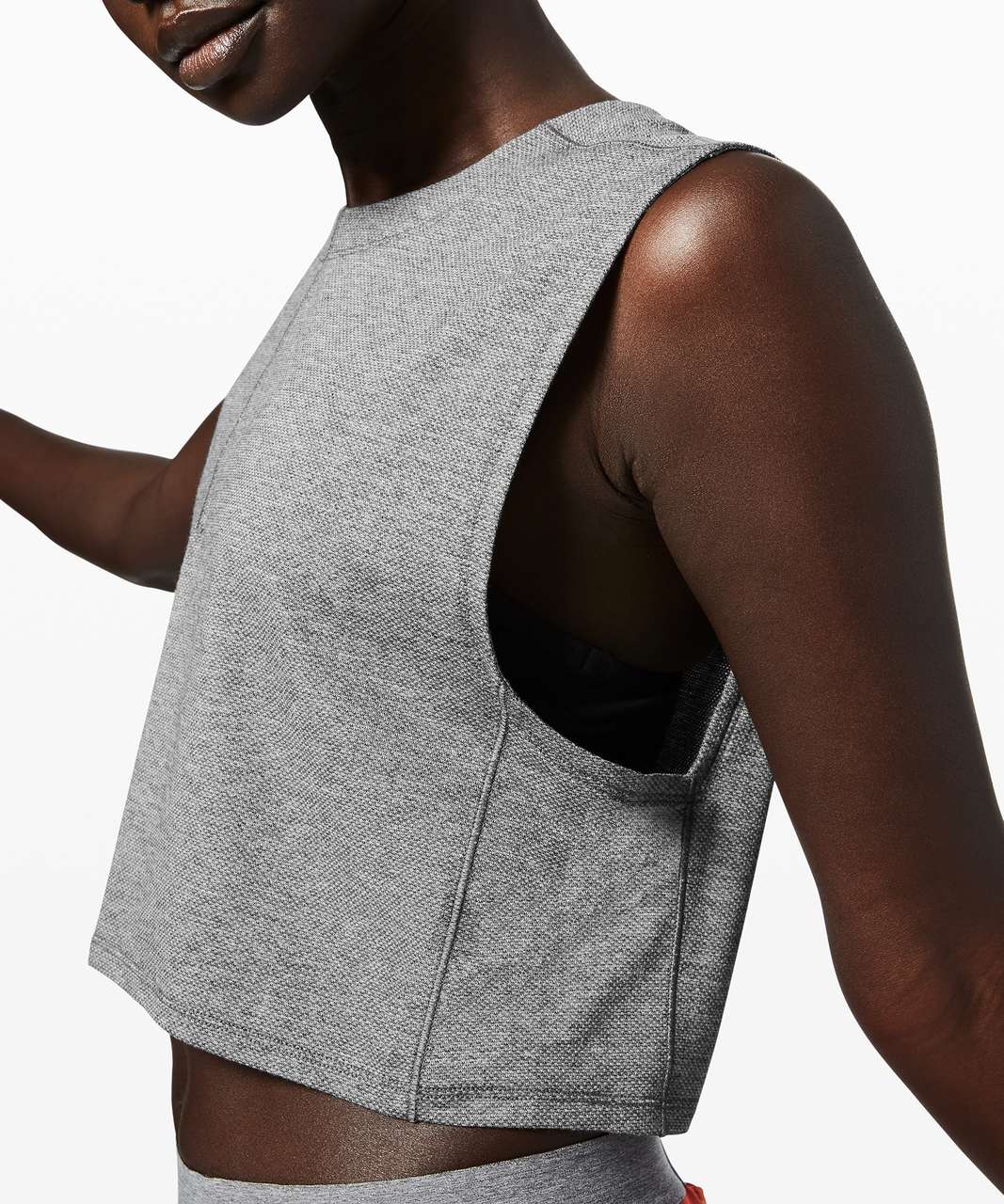 Lululemon Esker Cropped Tank *lululemon lab - Heathered Black